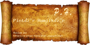 Pintér Hamilkár névjegykártya