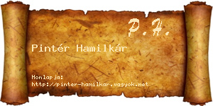 Pintér Hamilkár névjegykártya